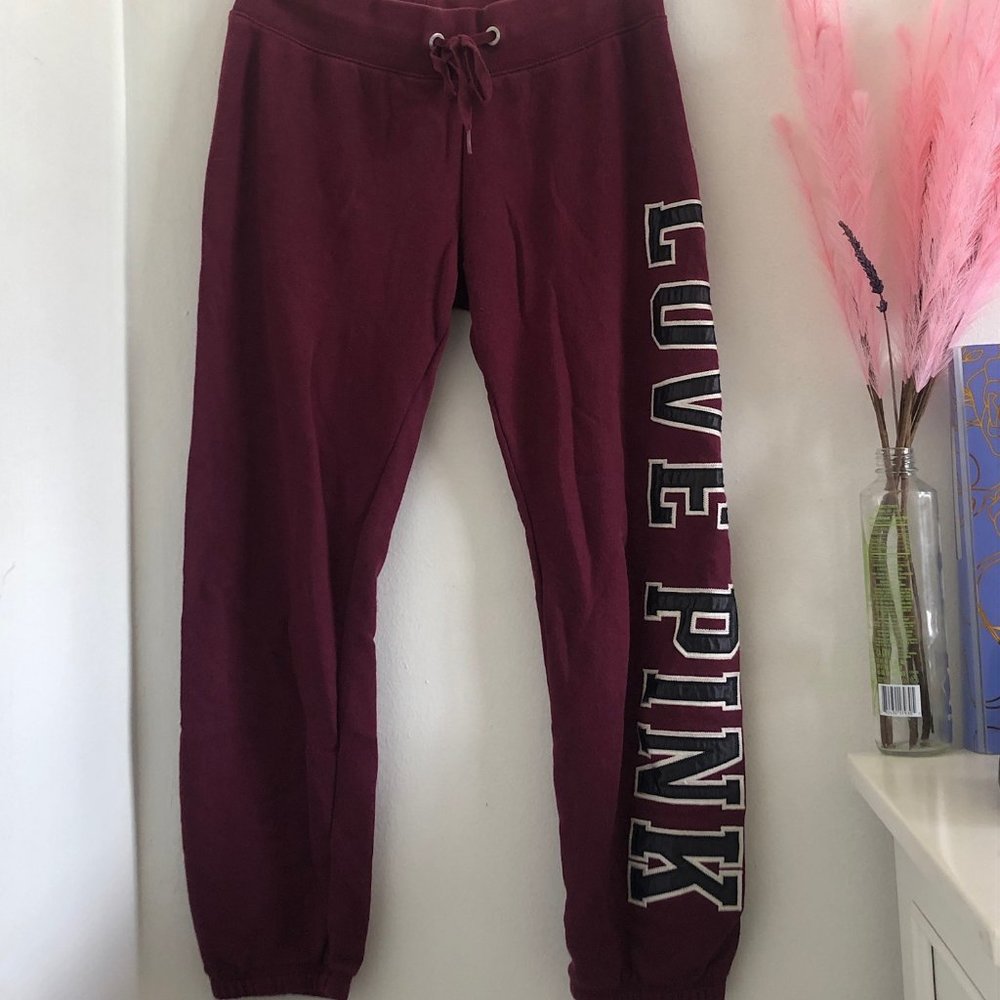 PINK VICTORIA SECRET Maroon Sweatpants